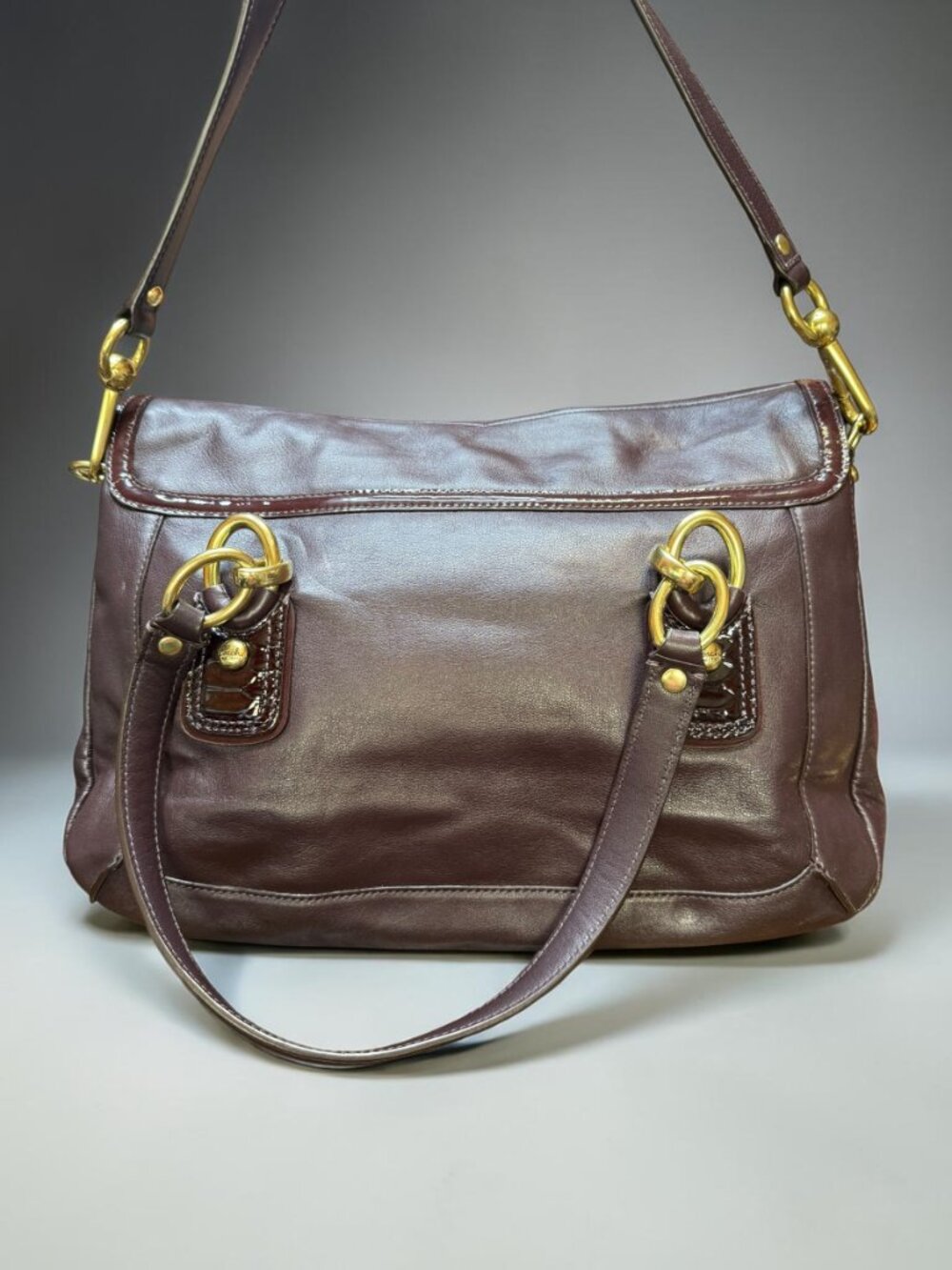 Coach Kristin Ostrich Embossed Leather Spectator Satchel — EUC - Picture 16 of 16